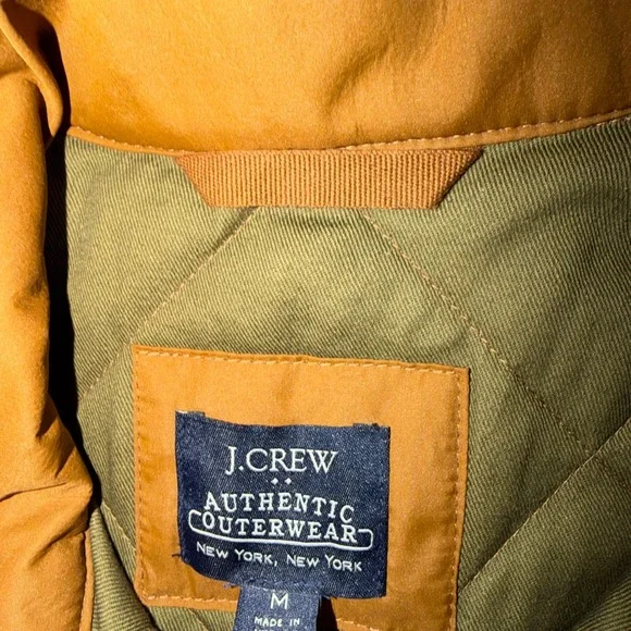 J Crew Mens Quilted Barn Chore Vest Brown Full Zip Outerwear Pockets Size M - Picture 3 of 7